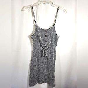 Caution to the Wind blue white mini sundress women's L   #1535